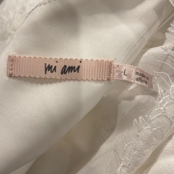 NWT Mi Ami Rayelle Ivory Lace Neck Jumpsuit - Picture 5 of 8